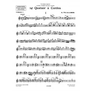 Villa-Lobos Quatuor N 14 Pties